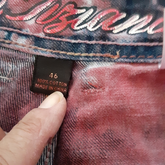 NWOT A. TIZIANO TYE DYE RIDING JEANS - Picture 8 of 15